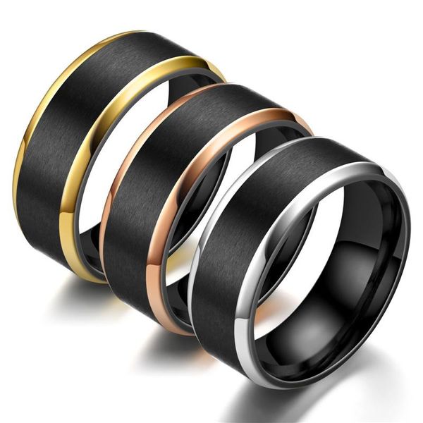 cluster rings fashion titanium steel men's ring 8mm outside brushed gold black lasha, Golden;silver
cluster rings fashion titanium steel men's ring 8mm outside brushed gold black lasha, Golden;silver