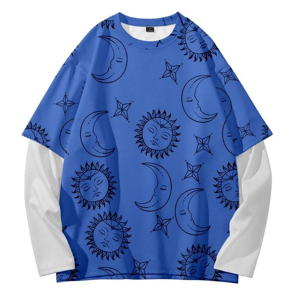men's hoodies & sweatshirts sun star summer retro trend street style fashion round neck fake two, Black
men's hoodies & sweatshirts sun star summer retro trend street style fashion round neck fake two, Black