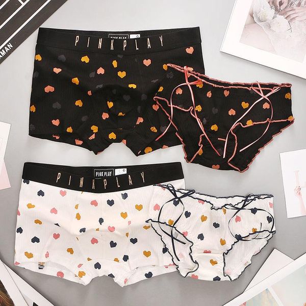 underpants heart couple panties set men's women's underwear cotton for lover's style cozy men women, Black;white
underpants heart couple panties set men's women's underwear cotton for lover's style cozy men women, Black;white
