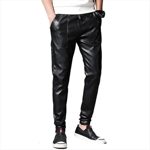 korean casual faux leather women pant harem joggers pu comfortable jogging elastic waist black trousers male
korean casual faux leather women pant harem joggers pu comfortable jogging elastic waist black trousers male