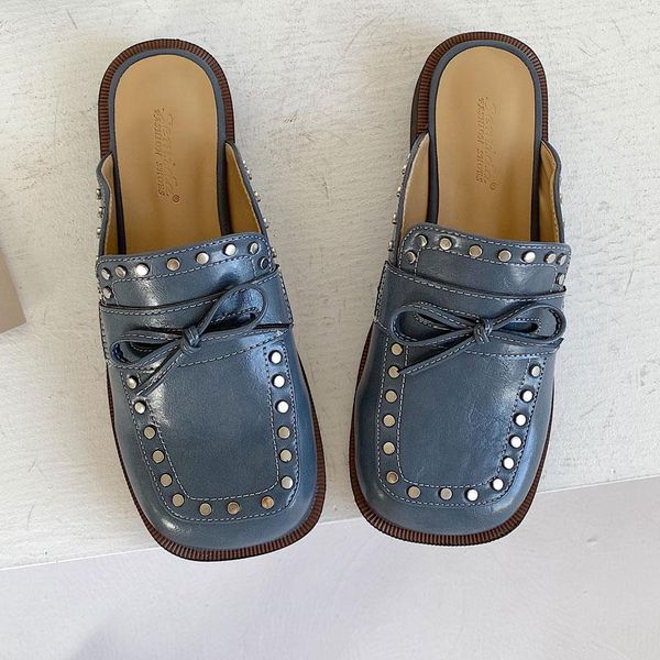 slippers spring women ladies elegant rivet slides sandal square toe low heel casual shoes sip on mules party, Black
slippers spring women ladies elegant rivet slides sandal square toe low heel casual shoes sip on mules party, Black