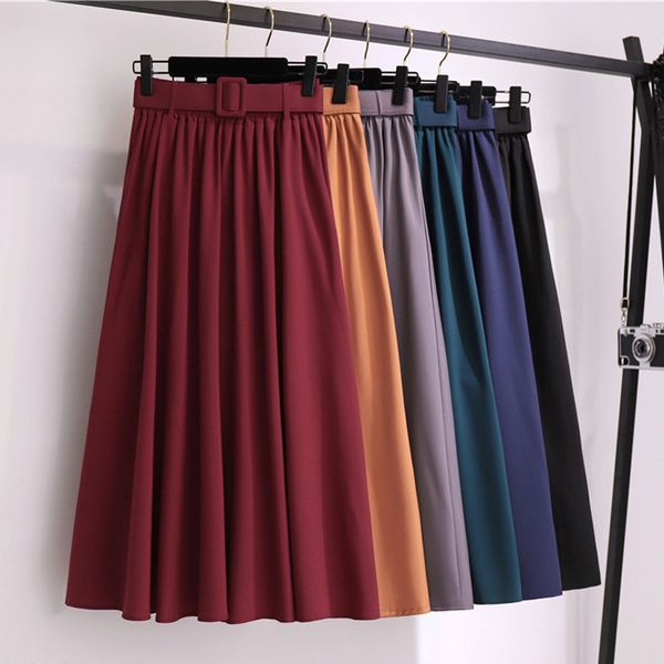 casual dresses summer elegant solid pleated maxi long skirts with belt a-line flared ankle r83s, Black;gray
casual dresses summer elegant solid pleated maxi long skirts with belt a-line flared ankle r83s, Black;gray