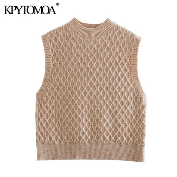 women fashion with ribbed trim cropped knit sweater vintage o neck sleeveless female waistcoat chic 210421, White;black
women fashion with ribbed trim cropped knit sweater vintage o neck sleeveless female waistcoat chic 210421, White;black