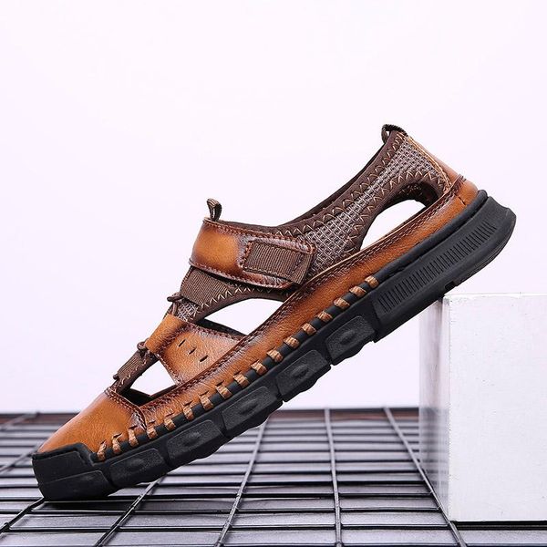sandals summer men outdoor beach genuine leather comfortable fashion mens water trekking shoes large sizes, Black
sandals summer men outdoor beach genuine leather comfortable fashion mens water trekking shoes large sizes, Black