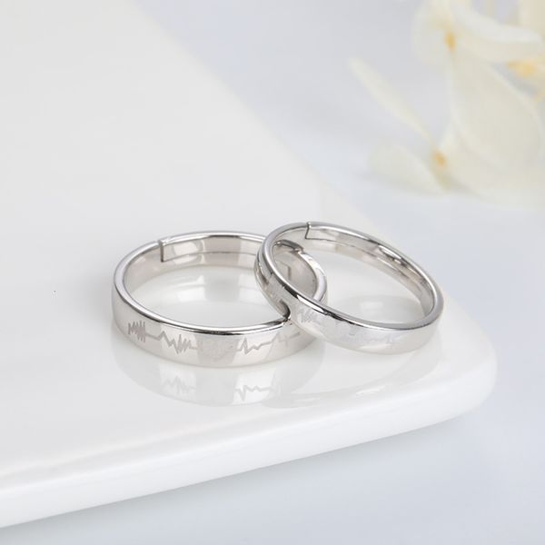 sterling heart 925 silver pair ring creative simple opening japanese and korean heartbeat lovers hand ornament
sterling heart 925 silver pair ring creative simple opening japanese and korean heartbeat lovers hand ornament
