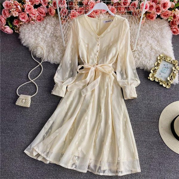 casual dresses french style super fairy v-neck dress long sleeve 2021 spring gentle lace-up waist mori large swing, Black;gray
casual dresses french style super fairy v-neck dress long sleeve 2021 spring gentle lace-up waist mori large swing, Black;gray
