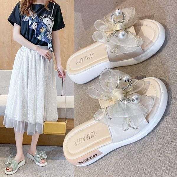 slippers 2021 summer fashion bowknot pearl decorated women's casual flat beach shoes, Black
slippers 2021 summer fashion bowknot pearl decorated women's casual flat beach shoes, Black