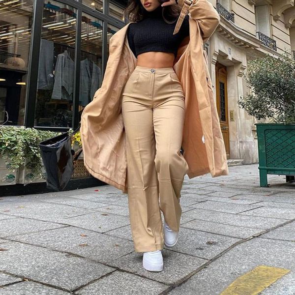 women's pants & capris 2021 autumn winter women khaki fashion pant street style solid color high-waist slim-fit micro-la casual women&#, Black;white
women's pants & capris 2021 autumn winter women khaki fashion pant street style solid color high-waist slim-fit micro-la casual women&#, Black;white