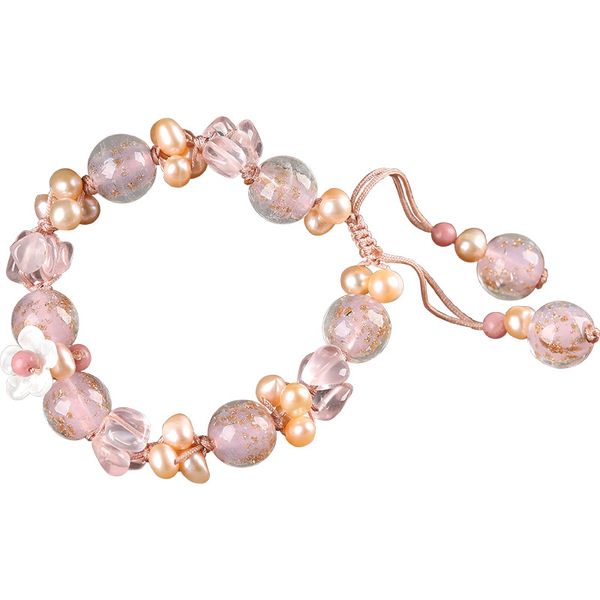 xianlan014 powder crystal glass antique bracelet chinese wind pearl millet bead string hand act the role of decoration, Silver
xianlan014 powder crystal glass antique bracelet chinese wind pearl millet bead string hand act the role of decoration, Silver