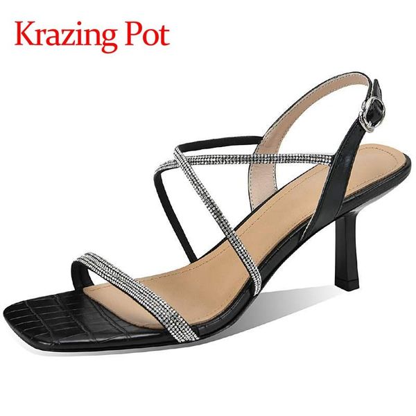 dress shoes krazing pot cow leather square toe med heels flip flop bling princess style fairy fashion buckle straps mules sandals women l44, Black
dress shoes krazing pot cow leather square toe med heels flip flop bling princess style fairy fashion buckle straps mules sandals women l44, Black