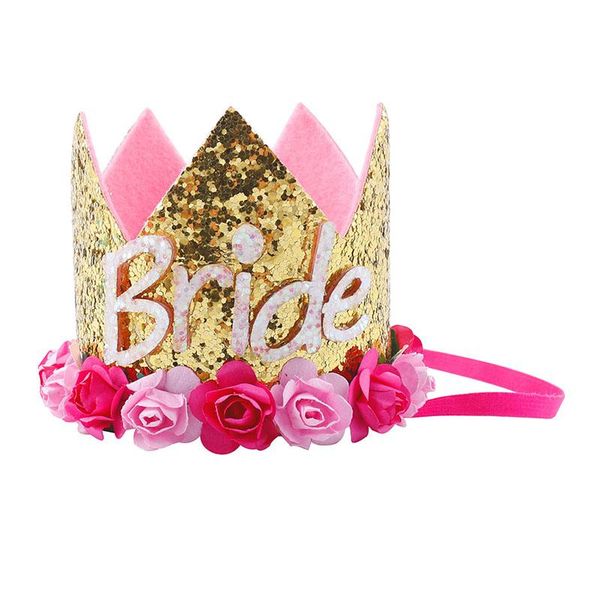 party hats 1pcs sequins bride crown headband pink flower wedding bridal hat caps bachelorette hen night decor supplies for women
party hats 1pcs sequins bride crown headband pink flower wedding bridal hat caps bachelorette hen night decor supplies for women