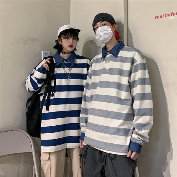 women's t-shirt high street harajuku blue striped long sleeve men women couples urban gothic emo oversized hip hop kpop clothes, White
women's t-shirt high street harajuku blue striped long sleeve men women couples urban gothic emo oversized hip hop kpop clothes, White