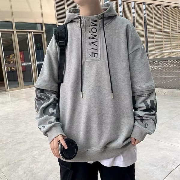 women's hoodies & sweatshirts high street hoodie sweatshirt couple letter printed autumn winter american neck fake two piece loose, Black
women's hoodies & sweatshirts high street hoodie sweatshirt couple letter printed autumn winter american neck fake two piece loose, Black