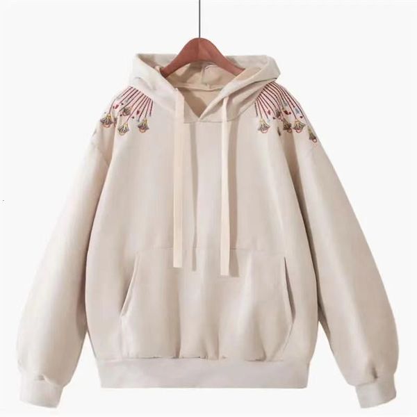 women's hoodies & sweatshirts retro sweater with hood, baggy, thick, , embroidered, wool, plus size, women's winter clothing 6ji0, Black
women's hoodies & sweatshirts retro sweater with hood, baggy, thick, , embroidered, wool, plus size, women's winter clothing 6ji0, Black