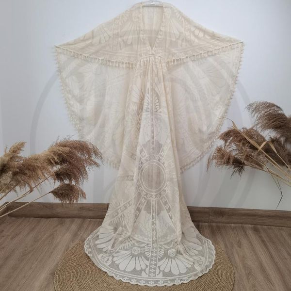 maternity dresses po shoot boho beige maxi long dress with cape pregnant gown lace evening party couture for woman pography prop, White
maternity dresses po shoot boho beige maxi long dress with cape pregnant gown lace evening party couture for woman pography prop, White