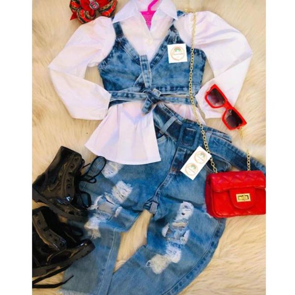 clothing sets girls casual three-piece clothes set denim solid color long sleeve shirt v-neck vest and jeans with broken holes girl 1-6y, White
clothing sets girls casual three-piece clothes set denim solid color long sleeve shirt v-neck vest and jeans with broken holes girl 1-6y, White