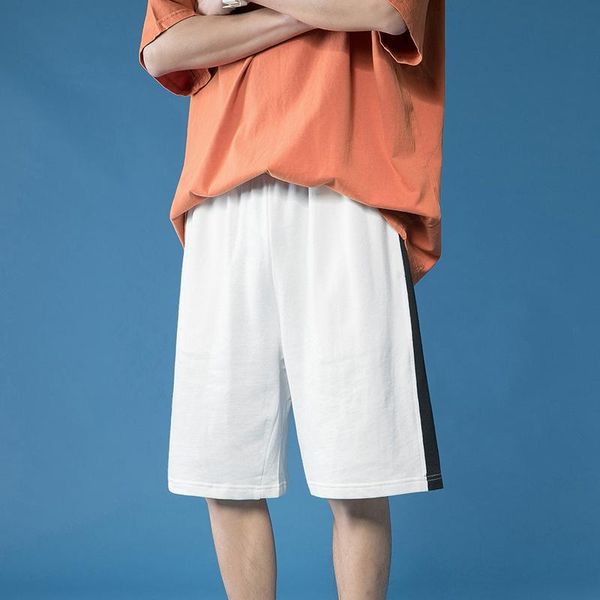 men's shorts 2021 fashion summer loose casual five-point pants color matching running fitness, White;black
men's shorts 2021 fashion summer loose casual five-point pants color matching running fitness, White;black
