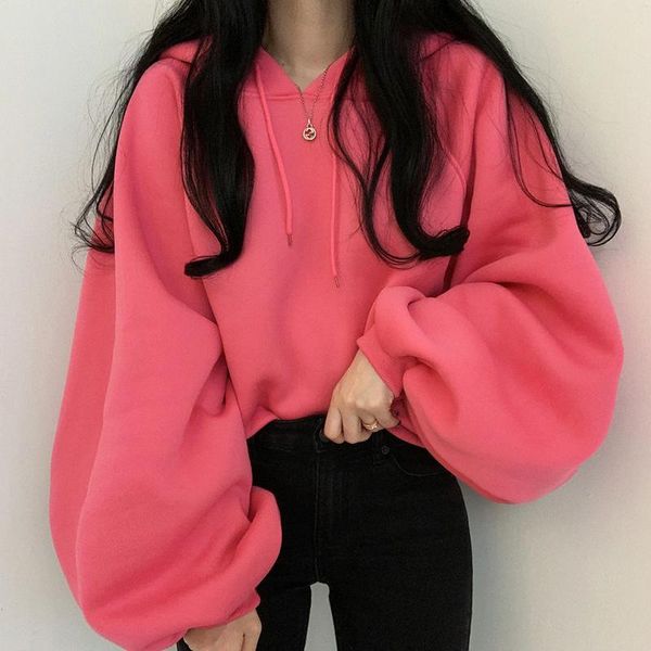 women's hoodies & sweatshirts autumn foreign style versatile candy color white loose leisure lantern sleeve hooded sweater clothes for, Black
women's hoodies & sweatshirts autumn foreign style versatile candy color white loose leisure lantern sleeve hooded sweater clothes for, Black