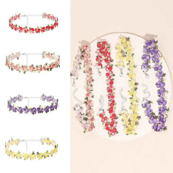 chokers 4pcs/ set summer vintage lace fairy temperament flower collar choker short clavicle necklace female accessories jewelry gifts, Golden;silver
chokers 4pcs/ set summer vintage lace fairy temperament flower collar choker short clavicle necklace female accessories jewelry gifts, Golden;silver