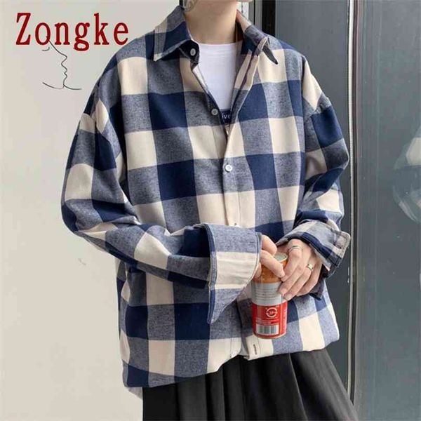 zongke plaid men shirts for clothing korean style long sleeve harajuku clothes 5xl spring 210626, White;black
zongke plaid men shirts for clothing korean style long sleeve harajuku clothes 5xl spring 210626, White;black