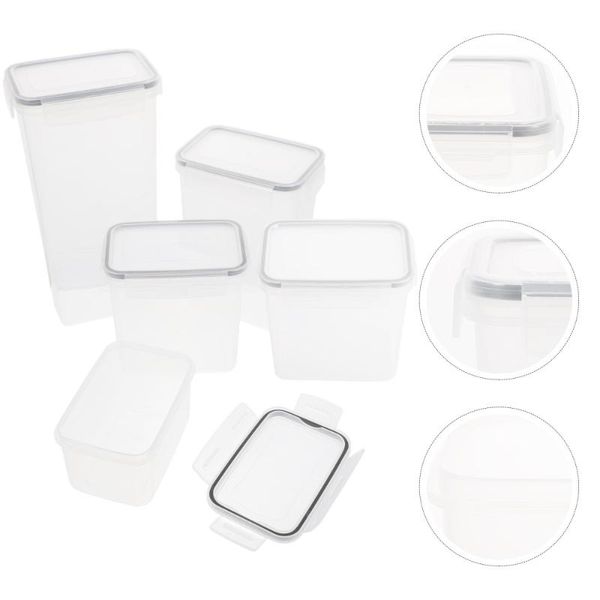 storage bottles & jars 5pcs grain canisters tanks airtight food box 
storage bottles & jars 5pcs grain canisters tanks airtight food box