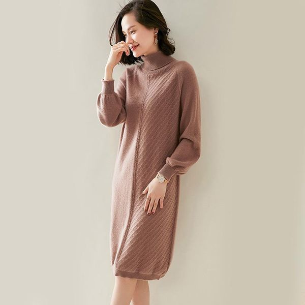 cashmere autumn winter 2021 women's pure high collar long sleeve knee length t-shirt dress with skirt underneath sweaters, White;black
cashmere autumn winter 2021 women's pure high collar long sleeve knee length t-shirt dress with skirt underneath sweaters, White;black