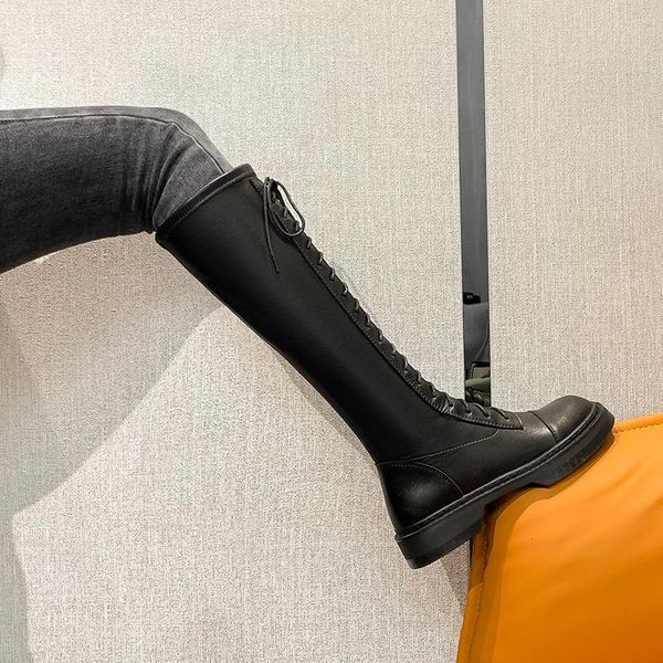 boots women knee high full cow leather warm thick heels motorcycle punk shoes woman lace-up, Black
boots women knee high full cow leather warm thick heels motorcycle punk shoes woman lace-up, Black