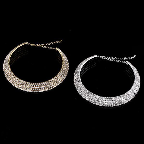 limited collier collares maxi necklace wedding bridal choker jewelry 1 2 3 4 5 row crystal rhinestone choker necklaces, Golden;silver
limited collier collares maxi necklace wedding bridal choker jewelry 1 2 3 4 5 row crystal rhinestone choker necklaces, Golden;silver