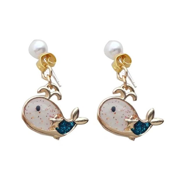 hoop & huggie cute little whale shaped earrings sweet girl heart pearl temperament clip summer, Golden;silver
hoop & huggie cute little whale shaped earrings sweet girl heart pearl temperament clip summer, Golden;silver