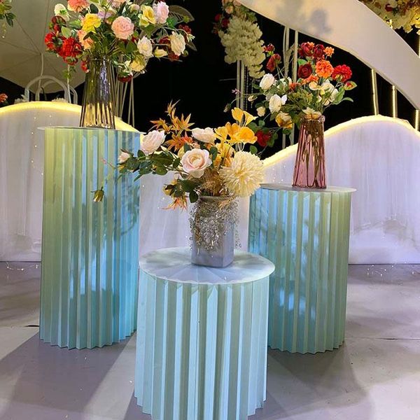 other festive & party supplies wedding props deformed folding cylindrical cake dessert table kraft paper roman column ornaments road led dec