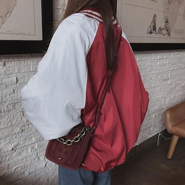 women's jackets autumn casual spring fashion jacket punk college harajuku zipper loose large size thin baseball long sleeve, Black;brown
women's jackets autumn casual spring fashion jacket punk college harajuku zipper loose large size thin baseball long sleeve, Black;brown