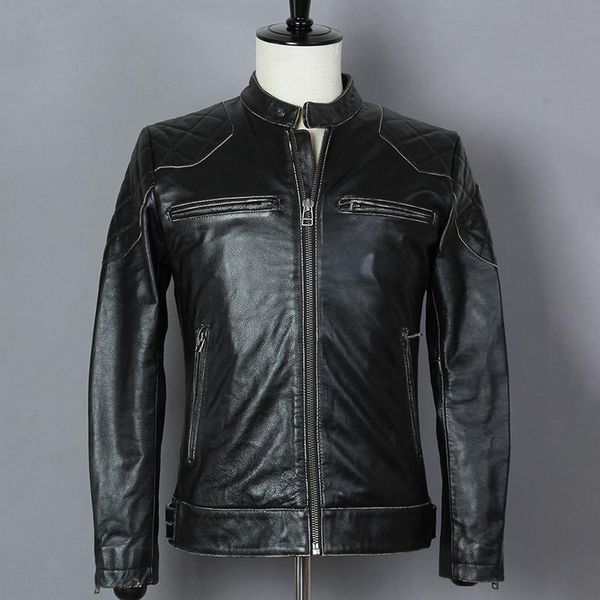 men's leather & faux 2021 fashion vintage black cowskin motorcycle jacket slim fit genuine men style coats male
men's leather & faux 2021 fashion vintage black cowskin motorcycle jacket slim fit genuine men style coats male