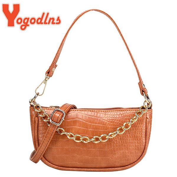 yogodlns luxury chains baguette bag women pu leather shoulder alligator patten armpit vintage lady handbag daily pouch bags
yogodlns luxury chains baguette bag women pu leather shoulder alligator patten armpit vintage lady handbag daily pouch bags