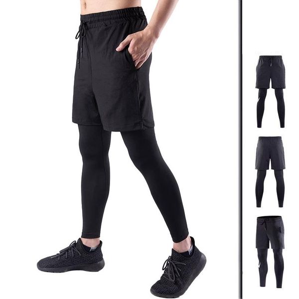 summer men tights fake two-piece fitness pants stretch running quick-drying feet training trousers, Black;blue
summer men tights fake two-piece fitness pants stretch running quick-drying feet training trousers, Black;blue