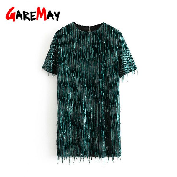 green sequin dress women o neck short sleeve autumn winter vintage elegant year party mini women's dresses vestidos 210428, Black;gray
green sequin dress women o neck short sleeve autumn winter vintage elegant year party mini women's dresses vestidos 210428, Black;gray