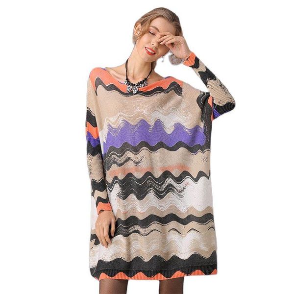women's sweaters korean fashion wool oversized sweater for women warm long pullover dresses rainbow print jumper knitted pull femme, White;black
women's sweaters korean fashion wool oversized sweater for women warm long pullover dresses rainbow print jumper knitted pull femme, White;black