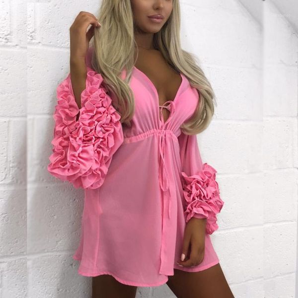 up cover bikini swimwear long sleeve summer chiffon beach floral ruffles v neck blouse women clothes red s-xl1, White
up cover bikini swimwear long sleeve summer chiffon beach floral ruffles v neck blouse women clothes red s-xl1, White