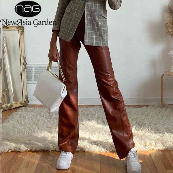 newasia brown woman pants high waist zipper loose solid color long leather pants casual y2k fall clothes for women fashion 210413, Black;white
newasia brown woman pants high waist zipper loose solid color long leather pants casual y2k fall clothes for women fashion 210413, Black;white