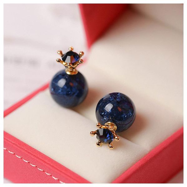 stud 2021 fashionable front back wear earrings blue crown double sided for women daily commute jewelry, Golden;silver
stud 2021 fashionable front back wear earrings blue crown double sided for women daily commute jewelry, Golden;silver