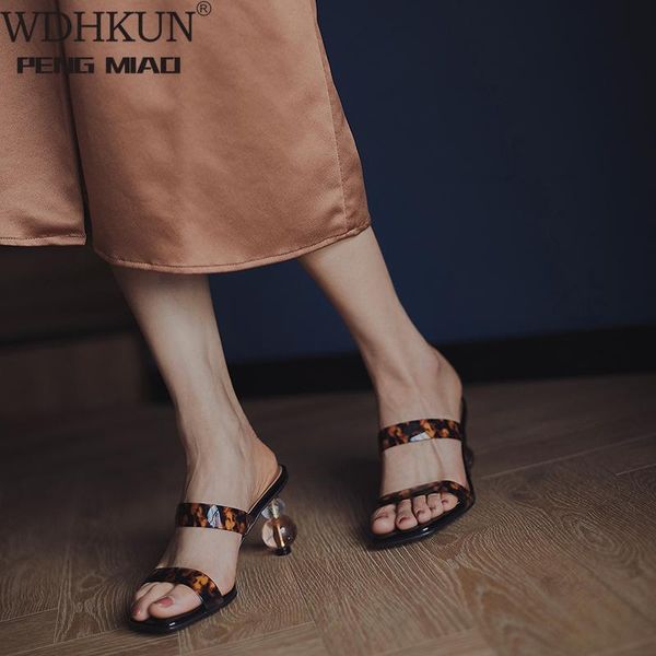 leopard print women slippers concise colour mixture square toe strange heels slipper summer outside shoes, Black
leopard print women slippers concise colour mixture square toe strange heels slipper summer outside shoes, Black