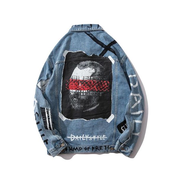 men's jackets harajuku letter character mens jeans jacket oversize hip hop blue jaqueta masculino denim coat chaqueta hombre bomber, Black;brown
men's jackets harajuku letter character mens jeans jacket oversize hip hop blue jaqueta masculino denim coat chaqueta hombre bomber, Black;brown