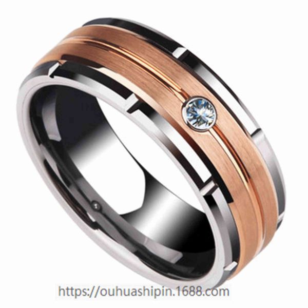 Ring Merchant Hot Goods New Fashion Tungsten Steel with Diamond Combination Men's Jewelry, Silver
Ring Merchant Hot Goods New Fashion Tungsten Steel with Diamond Combination Men's Jewelry, Silver