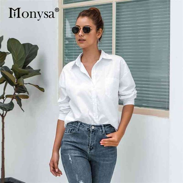 casual white shirt women autumn new arrival long sleeve cotton blouses ladies loose plus size button up shirt 210401
casual white shirt women autumn new arrival long sleeve cotton blouses ladies loose plus size button up shirt 210401