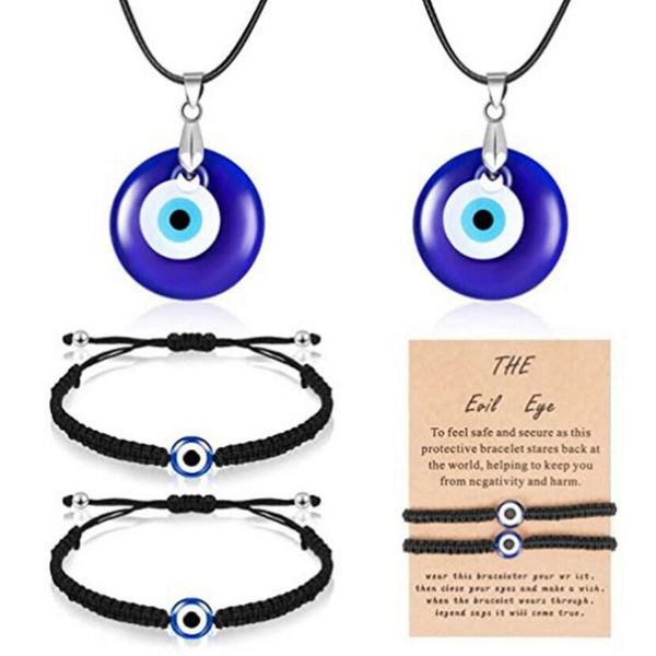 evil eye necklace bracelet set 2 pieces amulet lucky turkish blue eyes bracelets necklaces with card fashion jewelry sets, Silver
evil eye necklace bracelet set 2 pieces amulet lucky turkish blue eyes bracelets necklaces with card fashion jewelry sets, Silver