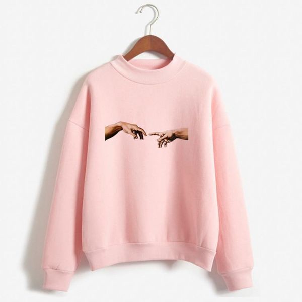 women's hoodies & sweatshirts kawaii pink finger touch printed pullover hoodie autumn winter coat fleece puff sleeve oneck preppy style, Black
women's hoodies & sweatshirts kawaii pink finger touch printed pullover hoodie autumn winter coat fleece puff sleeve oneck preppy style, Black