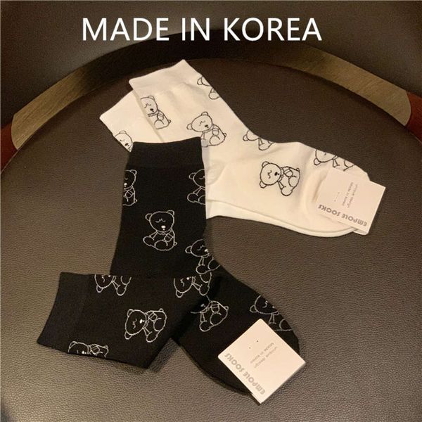 autumn winter little bear medium combed cotton lovely, Black;white
autumn winter little bear medium combed cotton lovely, Black;white