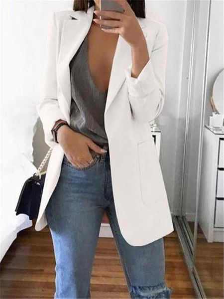 autumn women mid length jacket outerwear office lady work suit female cardigans coat solid long sleeve blazer sets, White;black
autumn women mid length jacket outerwear office lady work suit female cardigans coat solid long sleeve blazer sets, White;black