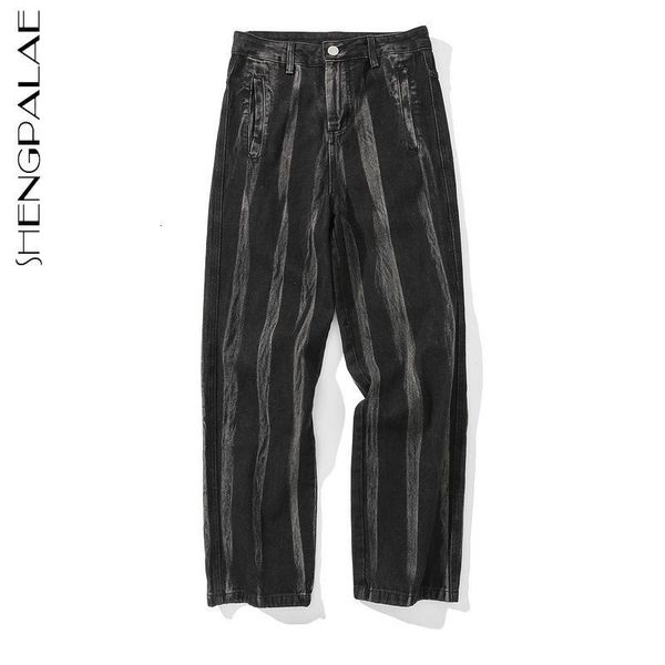 women's jeans shengpalae tie dye spring high waist streetwear loose gradient color straight wide leg dark denim pants hsc1, Blue
women's jeans shengpalae tie dye spring high waist streetwear loose gradient color straight wide leg dark denim pants hsc1, Blue