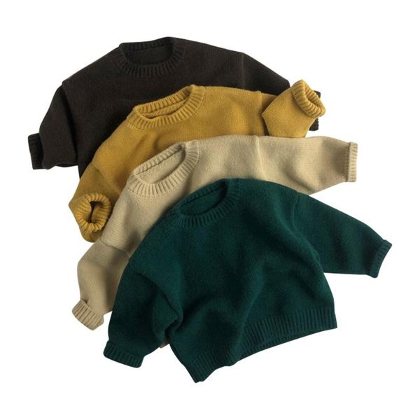 pullover 1-6years children solid color sweater thick loose fit long sleeve o-neck knitted for spring fall, Blue
pullover 1-6years children solid color sweater thick loose fit long sleeve o-neck knitted for spring fall, Blue