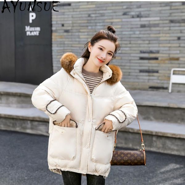 women's down & parkas ayunsue winter jacket women hooded thick jackets for woman 2021 cotton lady midi long clothes casaco feminino hly, Black
women's down & parkas ayunsue winter jacket women hooded thick jackets for woman 2021 cotton lady midi long clothes casaco feminino hly, Black